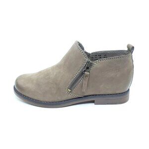 Hush Puppies Boots Double Zip Low Ankle Taupe Leather Womens Size US 8M